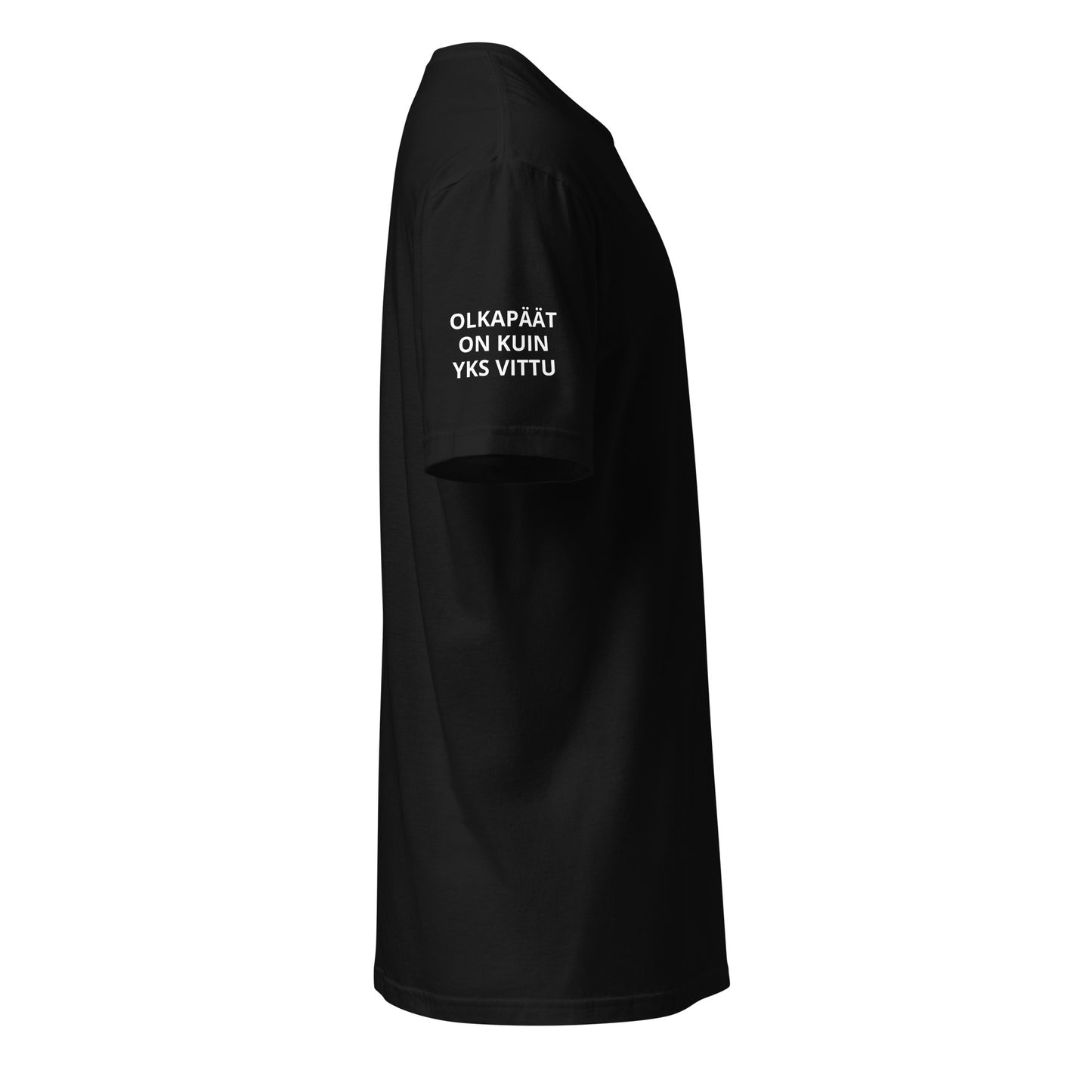 Olkapäät on kuin yks vittu t-paita