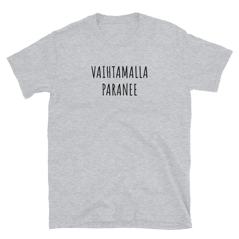Vaihtamalla paranee t-paita