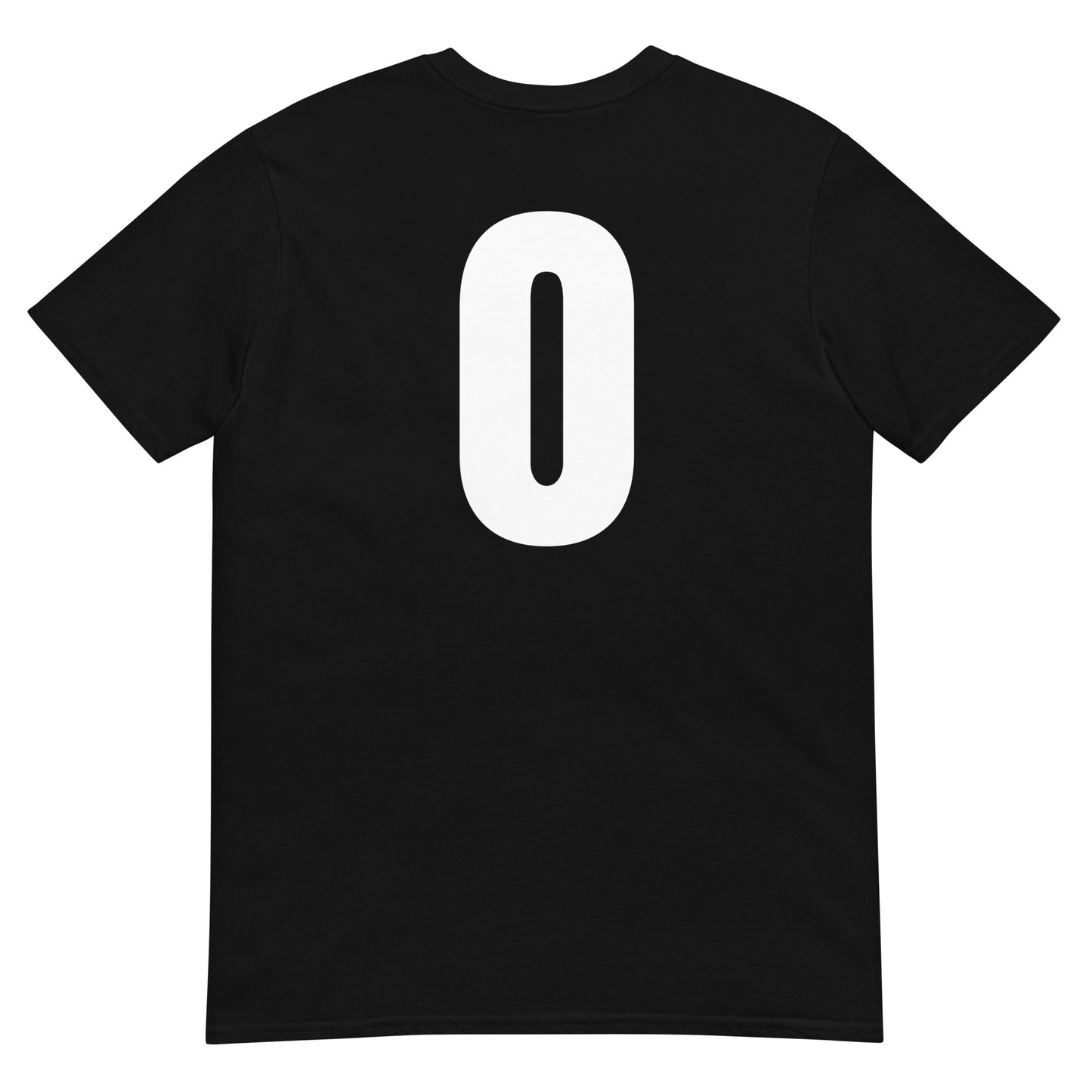 Numero 0 selässä t-paita