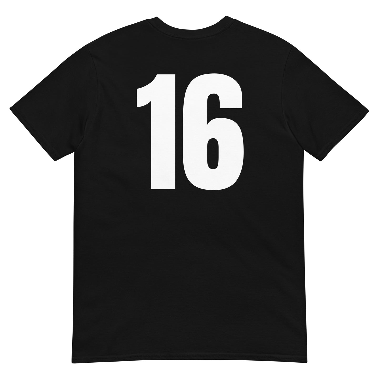 Numero 16 selässä t-paita