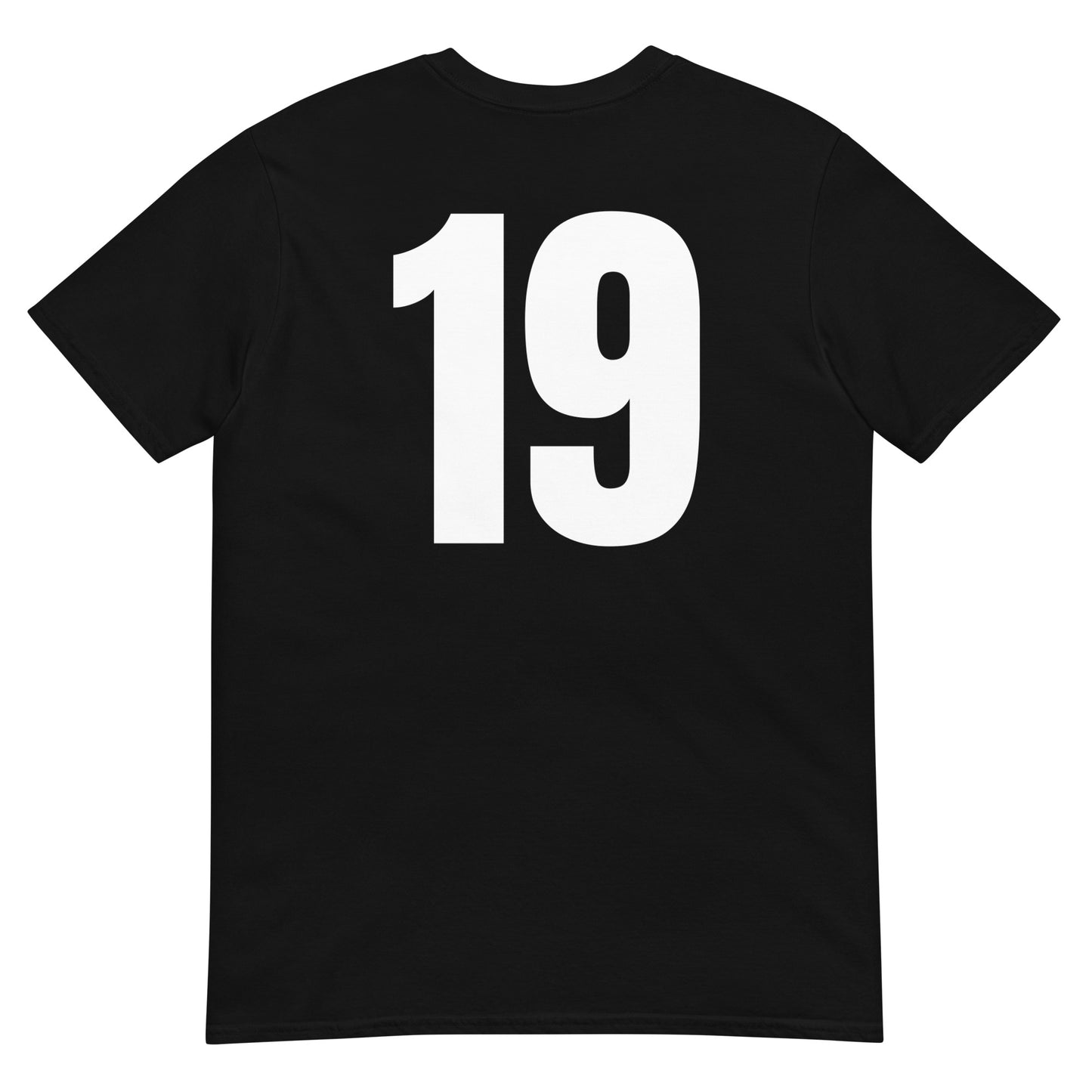 Numero 19 selässä t-paita