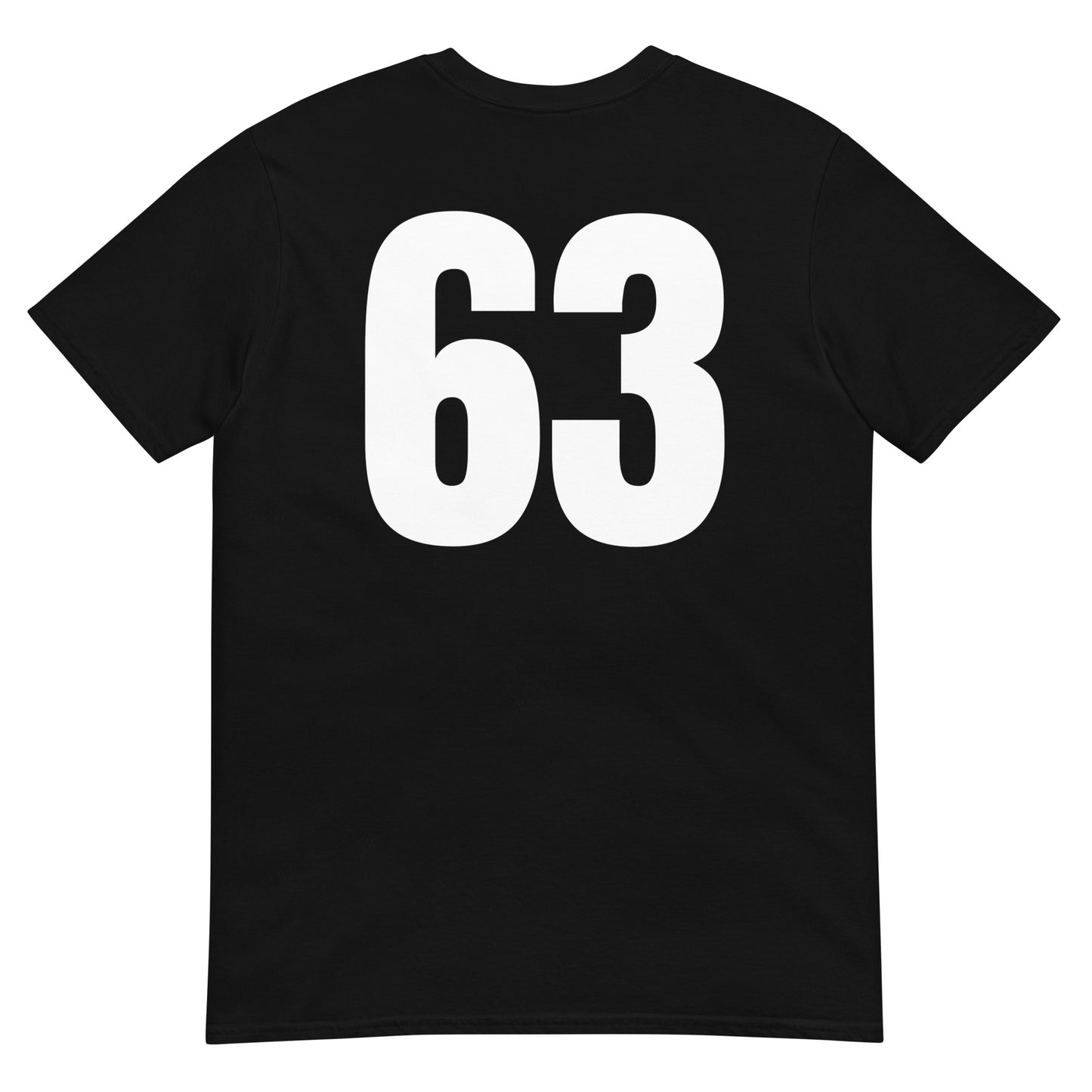 Numero 63 selässä t-paita