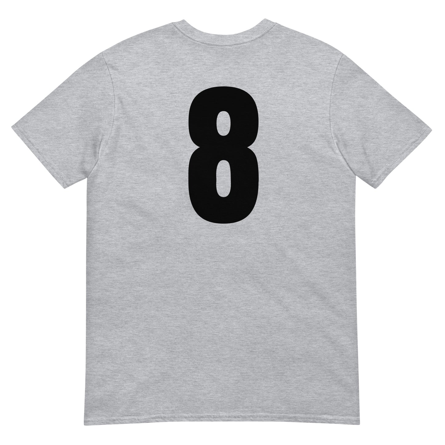 Numero 8 selässä t-paita