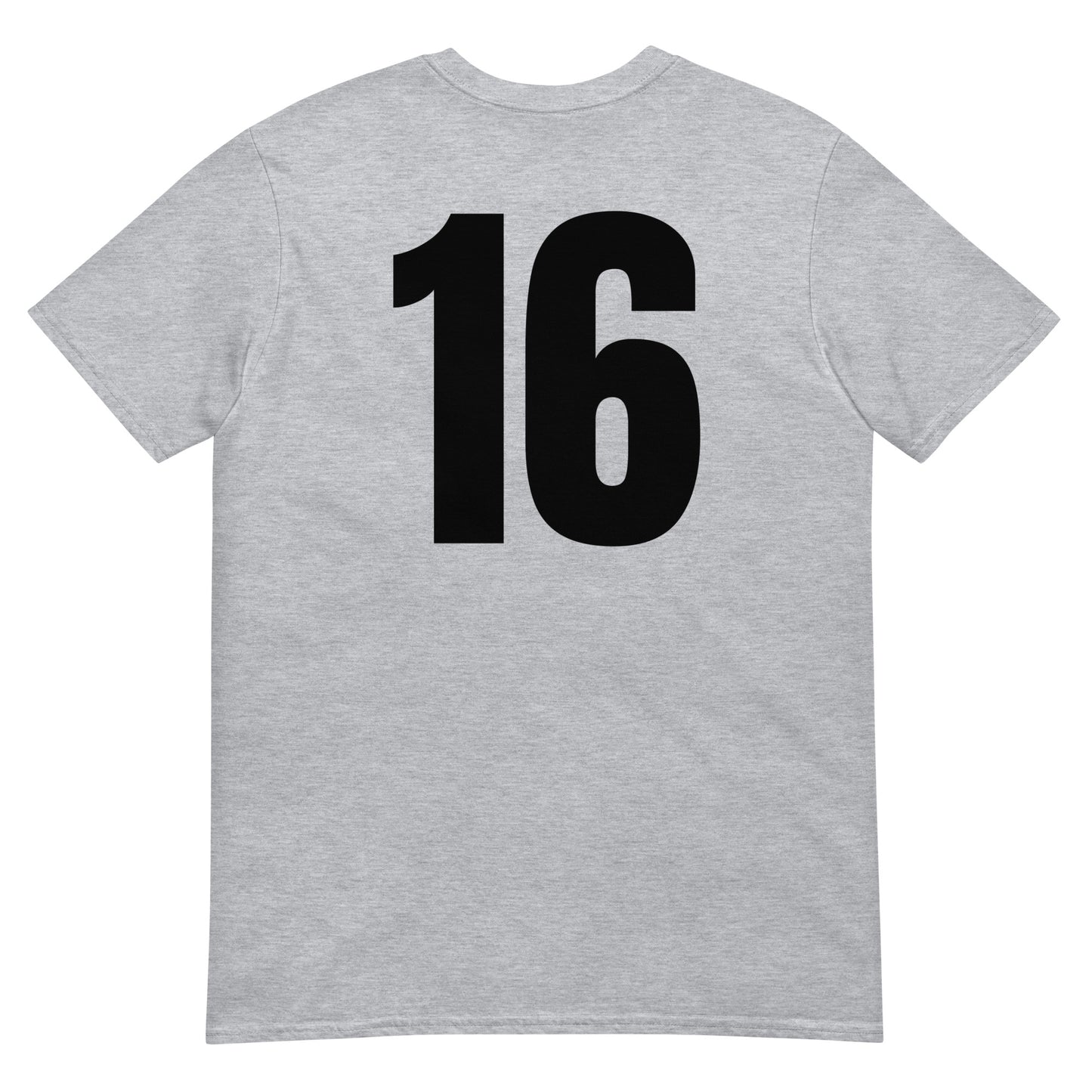 Numero 16 selässä t-paita
