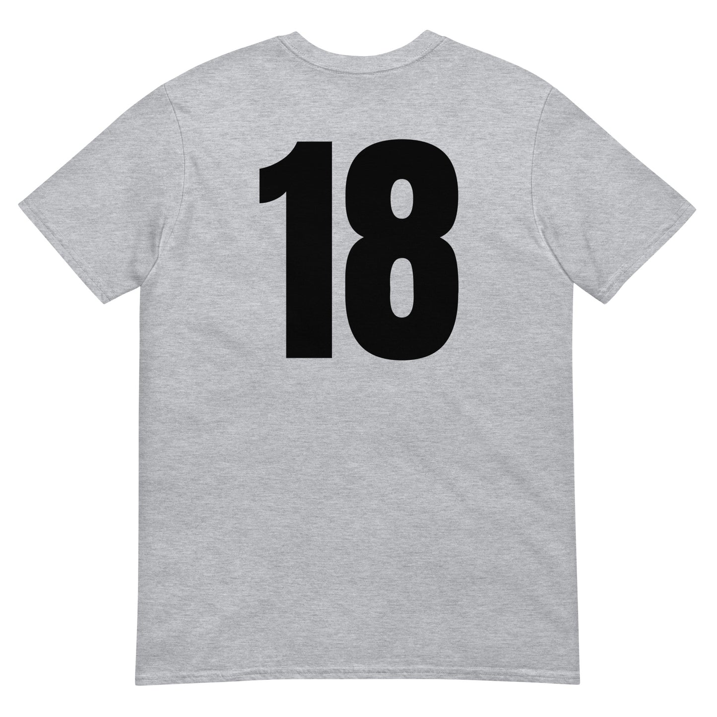 Numero 18 selässä t-paita