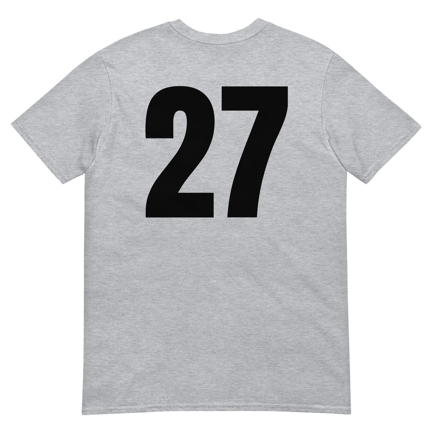 Numero 27 selässä t-paita