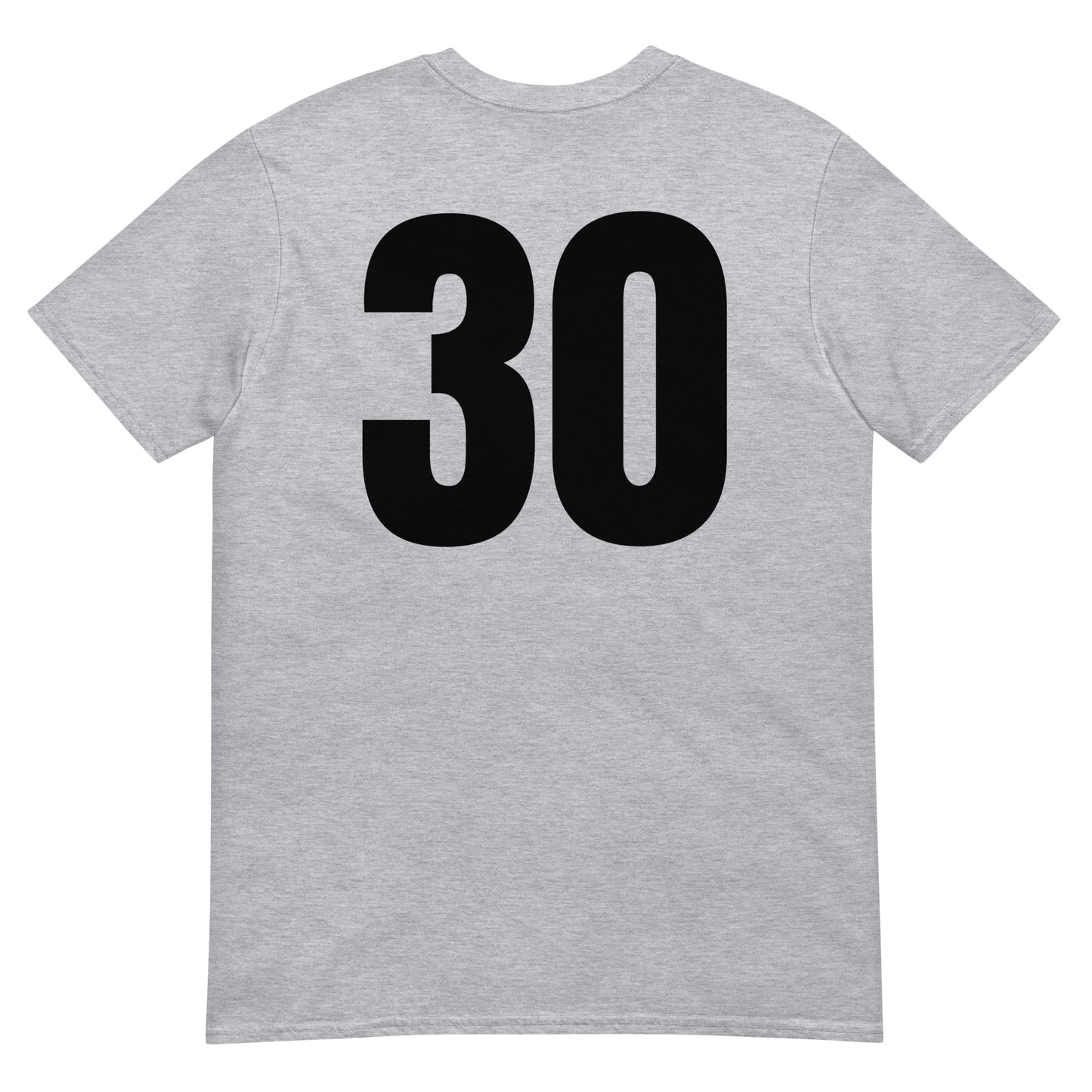 Numero 30 selässä t-paita