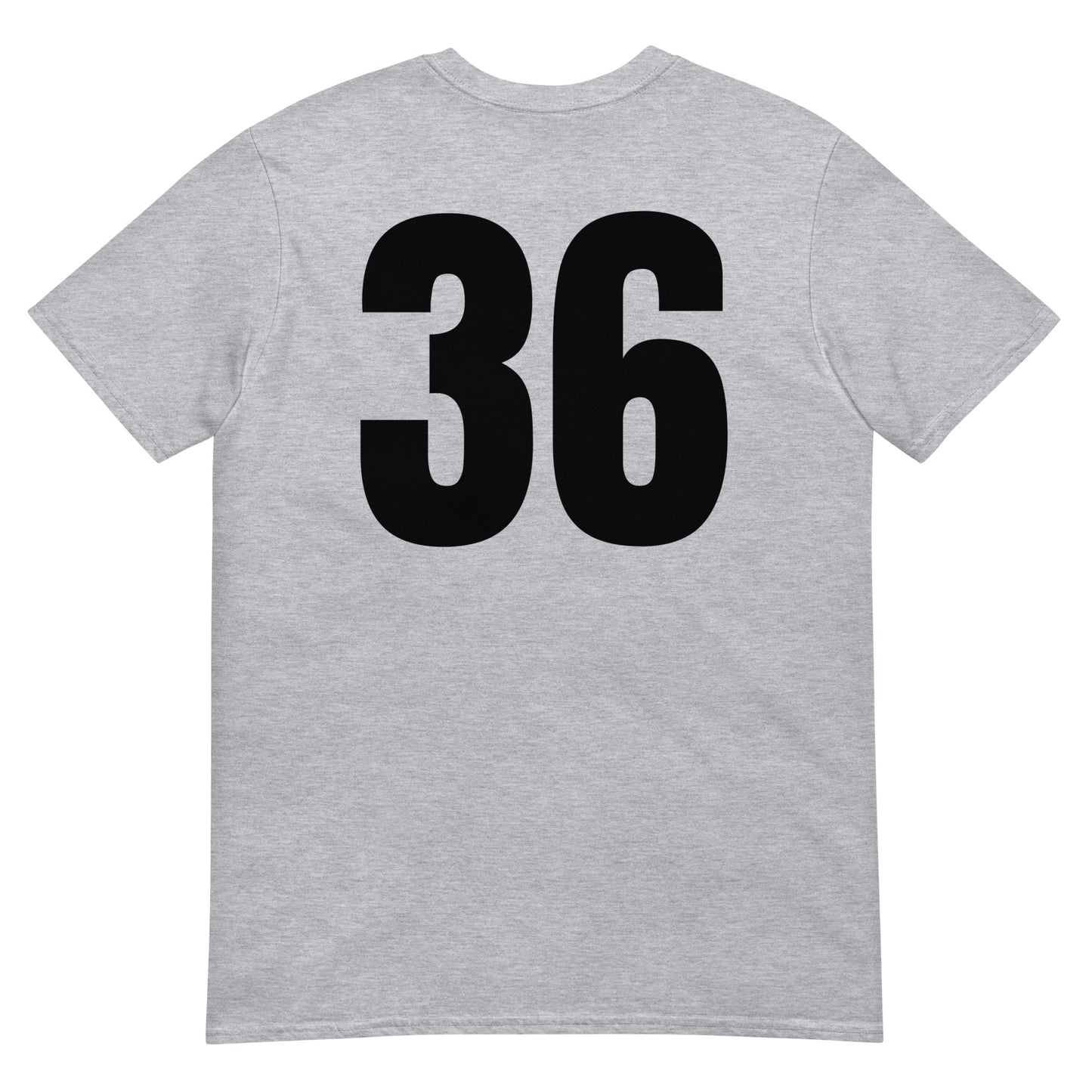 Numero 36 selässä t-paita