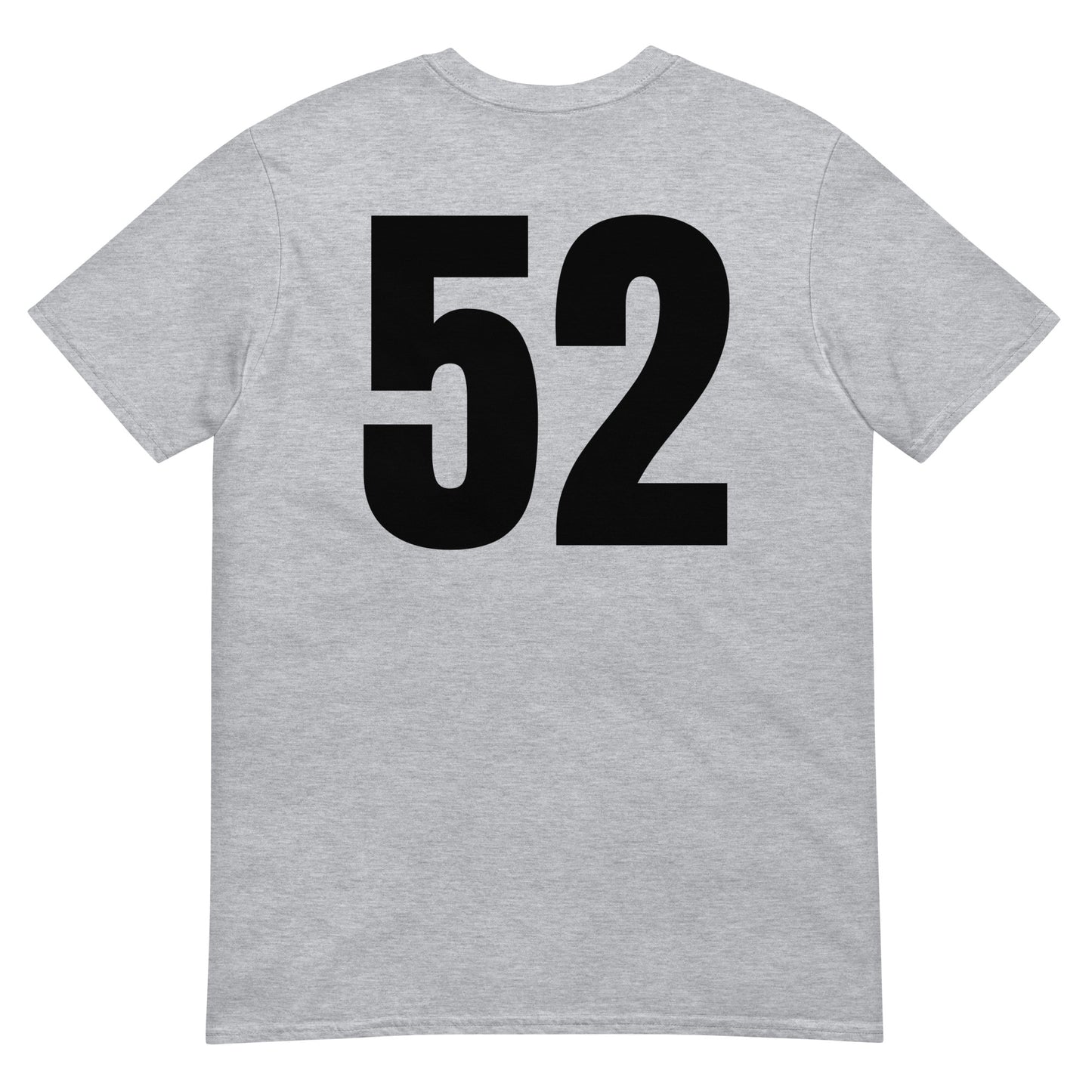 Numero 52 selässä t-paita