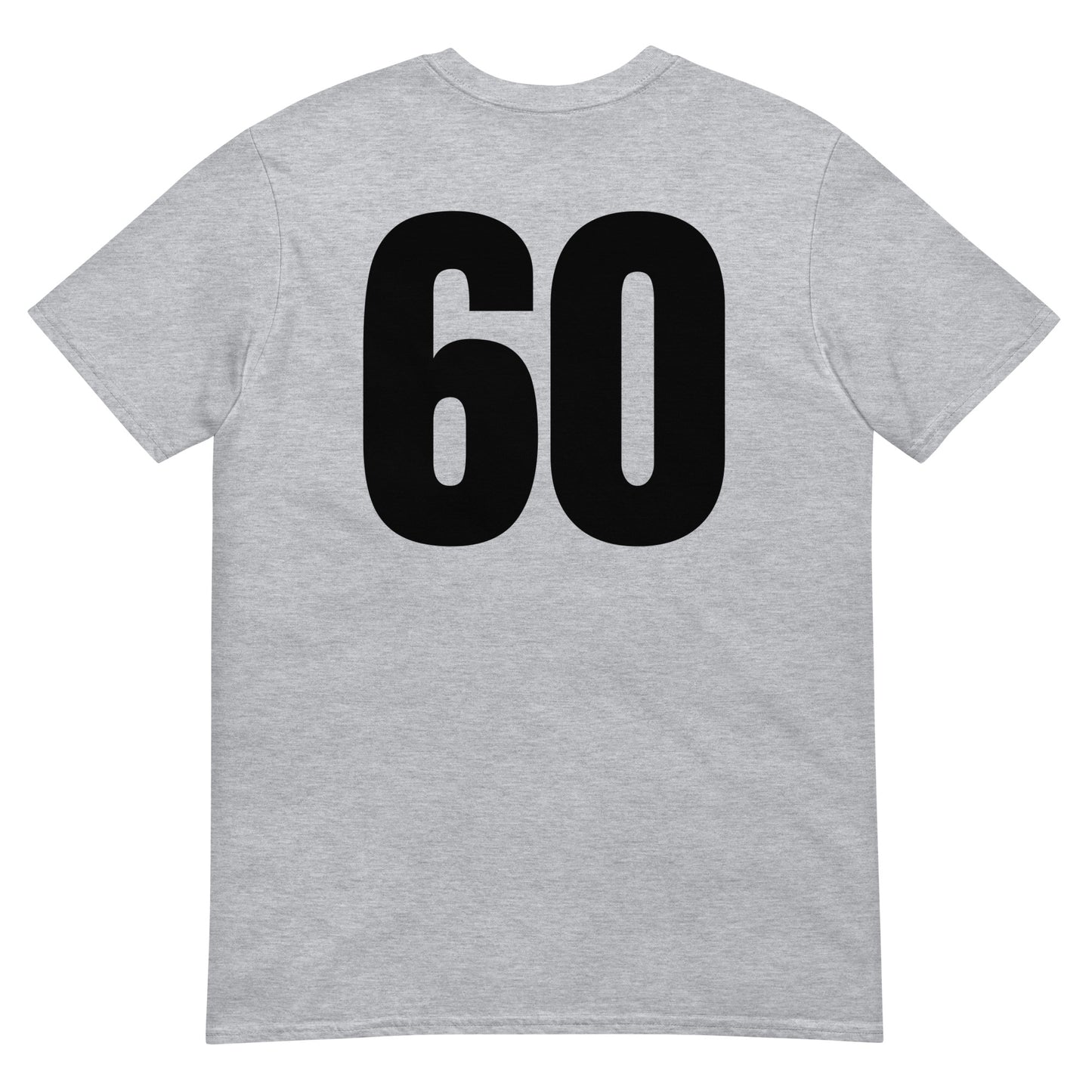 Numero 60 selässä t-paita