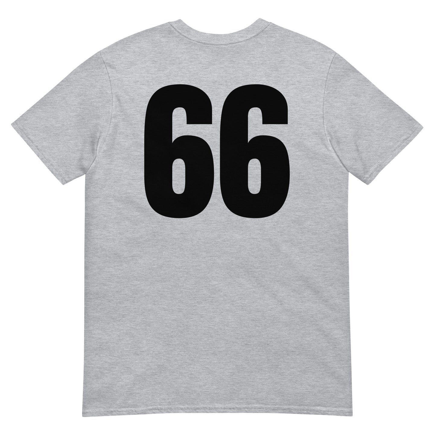 Numero 66 selässä t-paita
