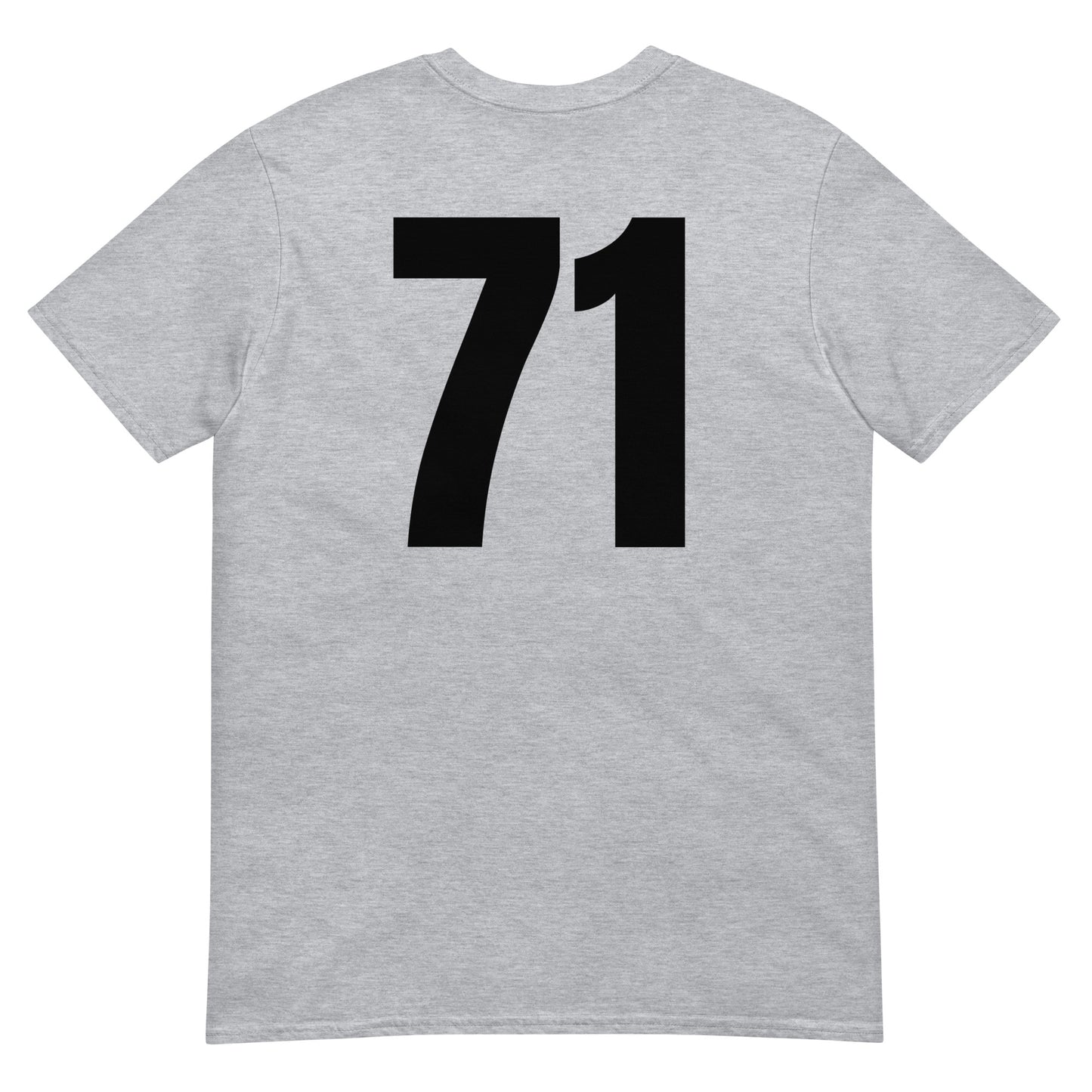 Numero 71 selässä t-paita