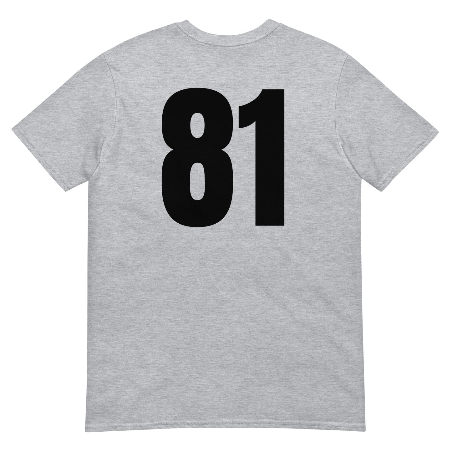 Numero 81 selässä t-paita