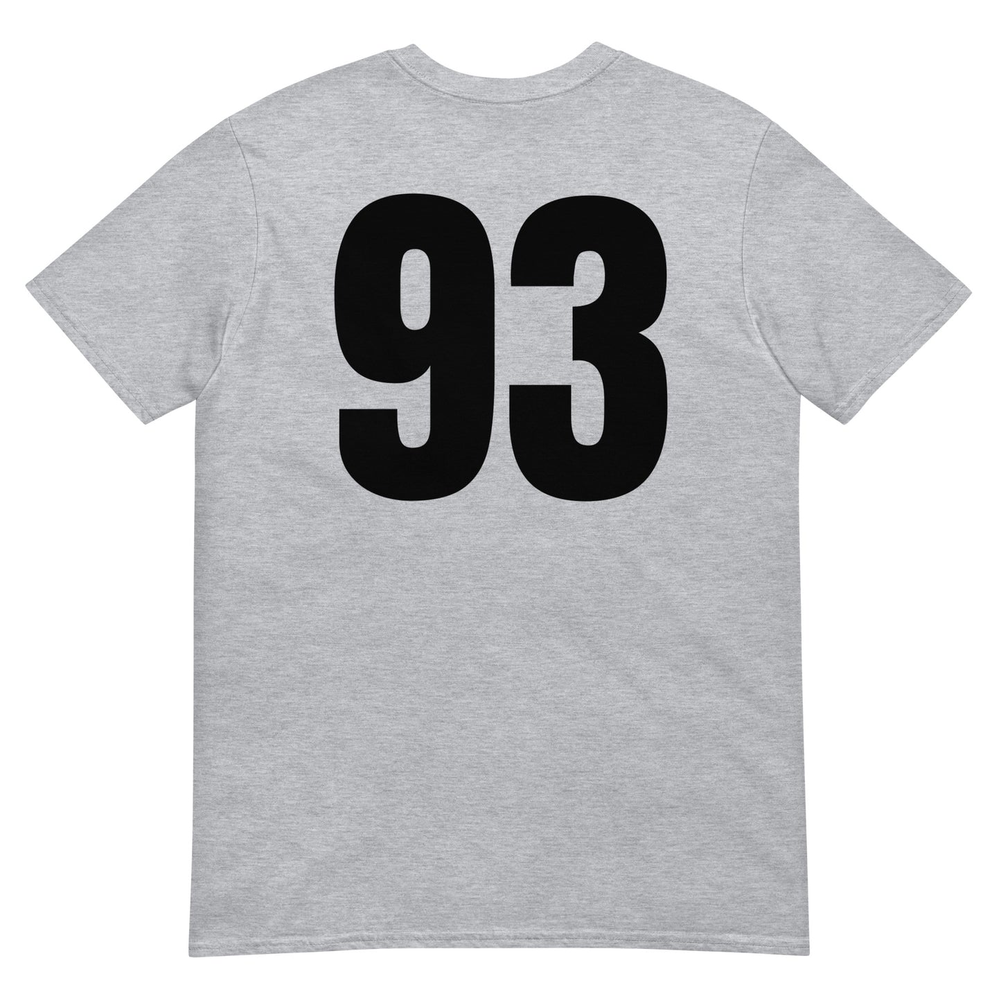 Numero 93 selässä t-paita