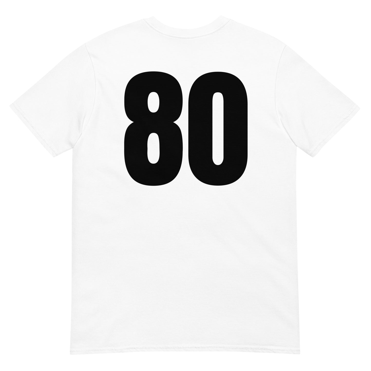 Numero 80 selässä t-paita