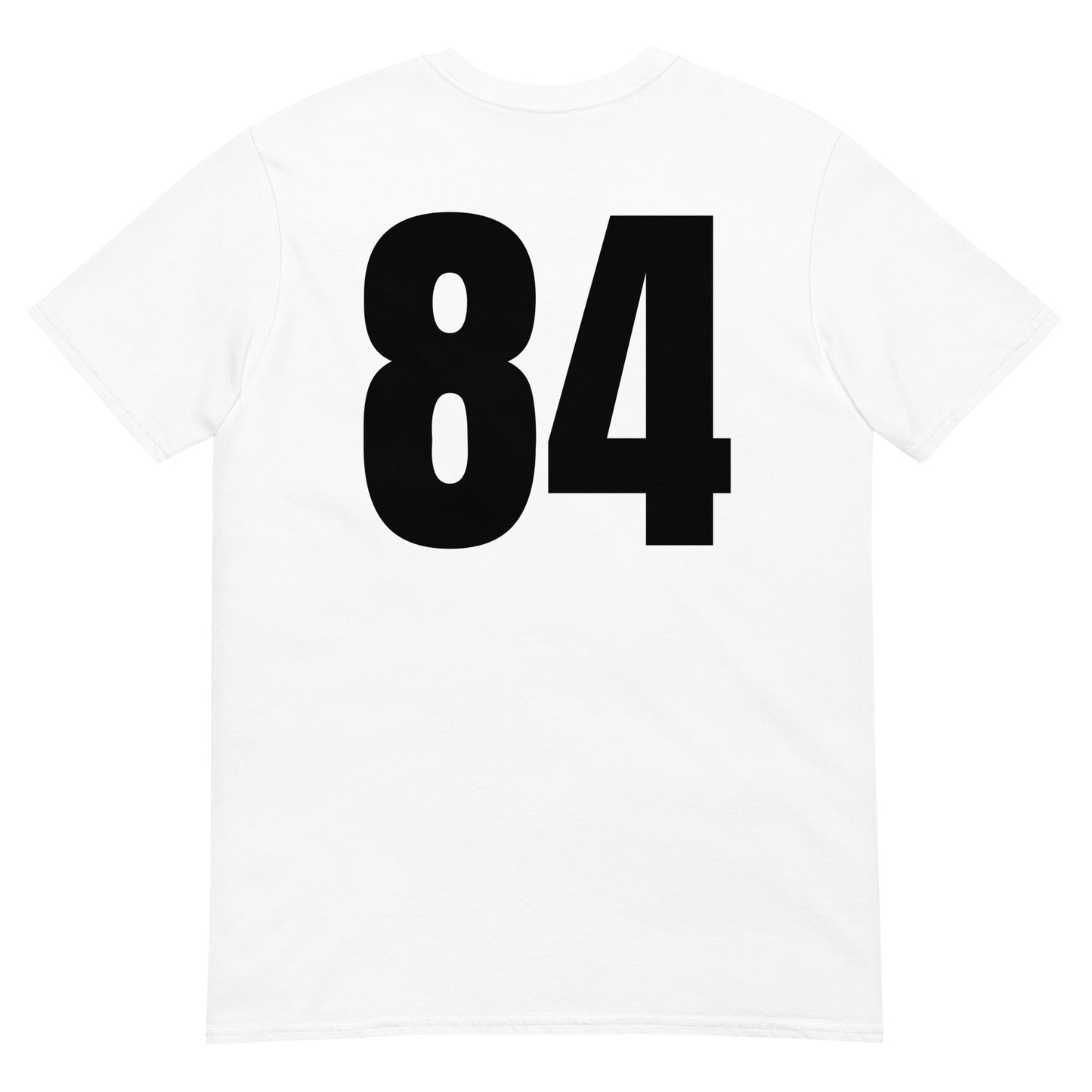 Numero 84 selässä t-paita