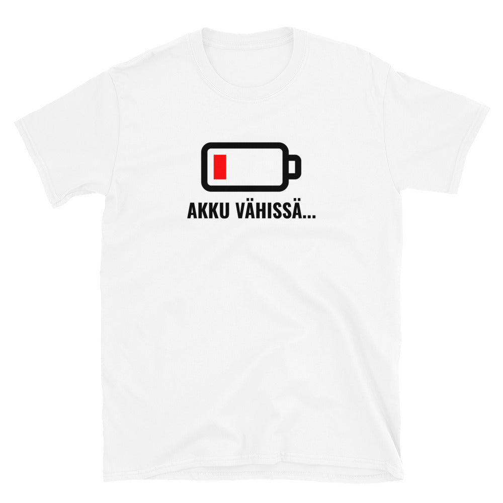 Akku vähissä t-paita