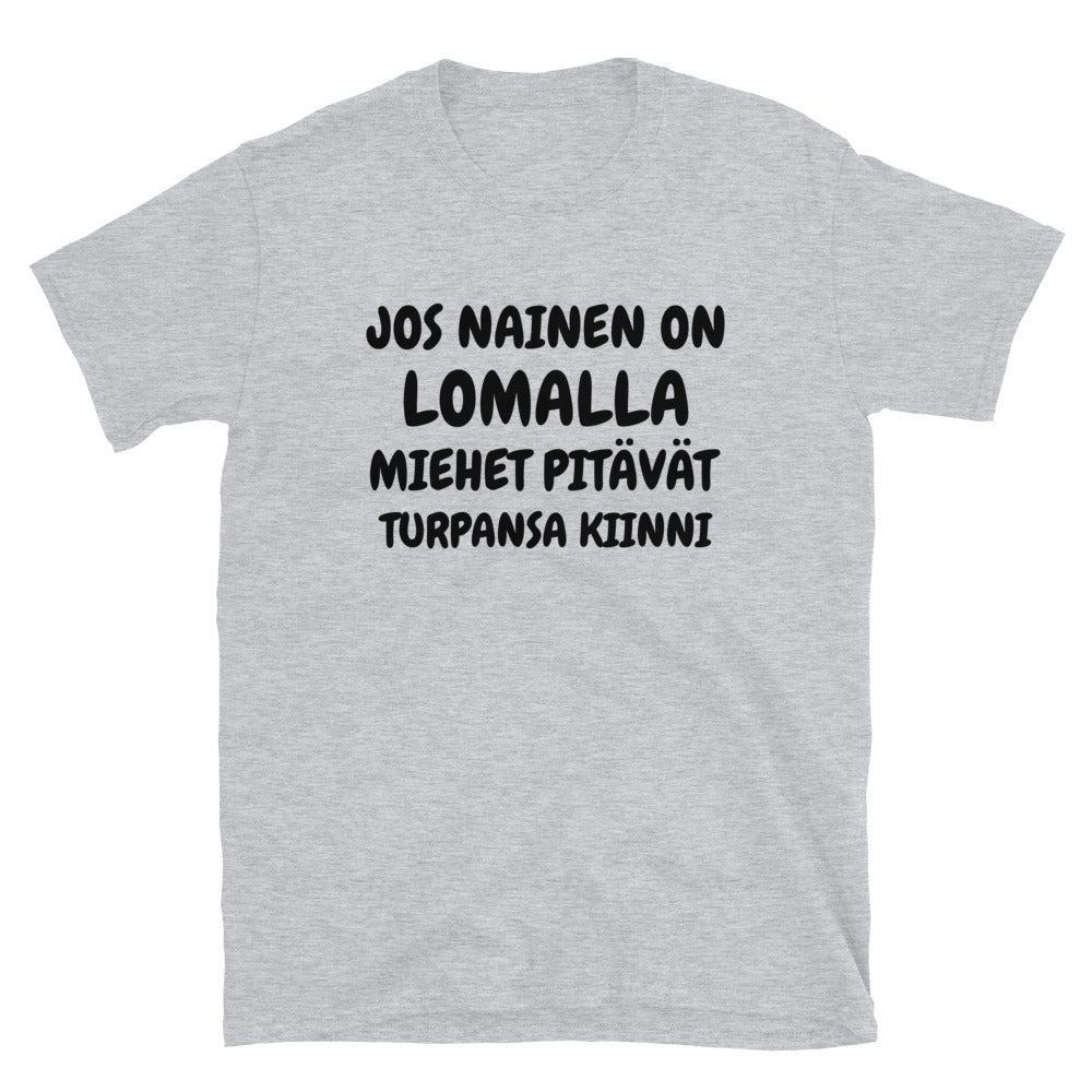 Jos nainen on lomalla t-paita