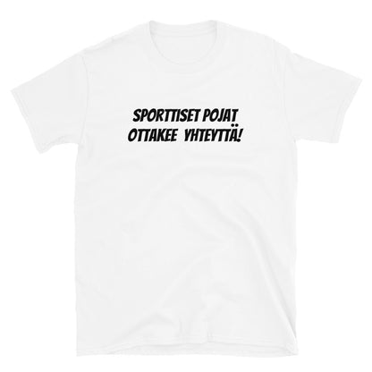 Sporttiset pojat ottakee yhteyttä t-paita