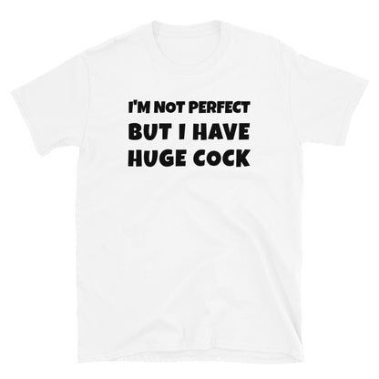 I'm not perfect but I have huge cock t-paita