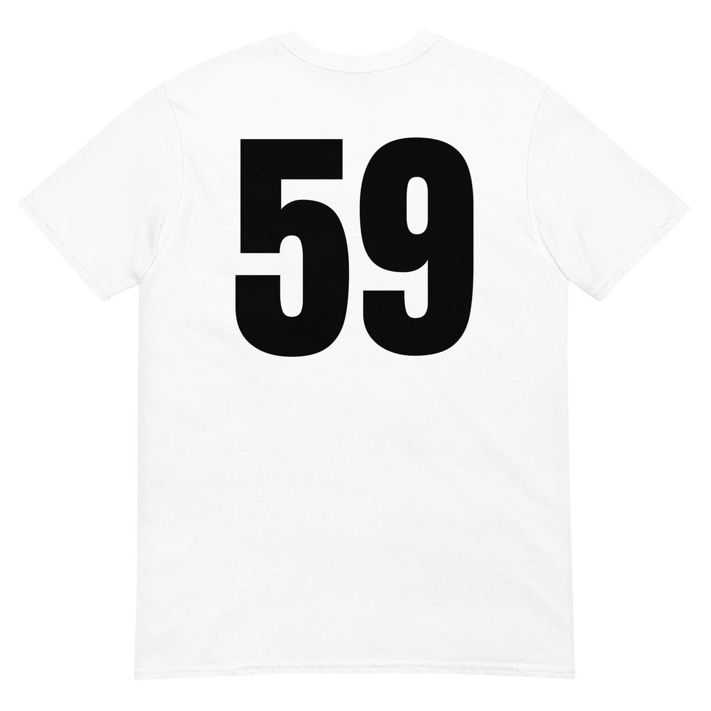 Numero 59 selässä t-paita