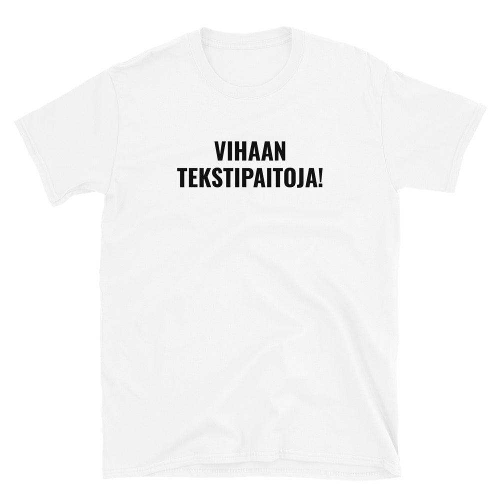 Vihaan tekstipaitoja t-paita